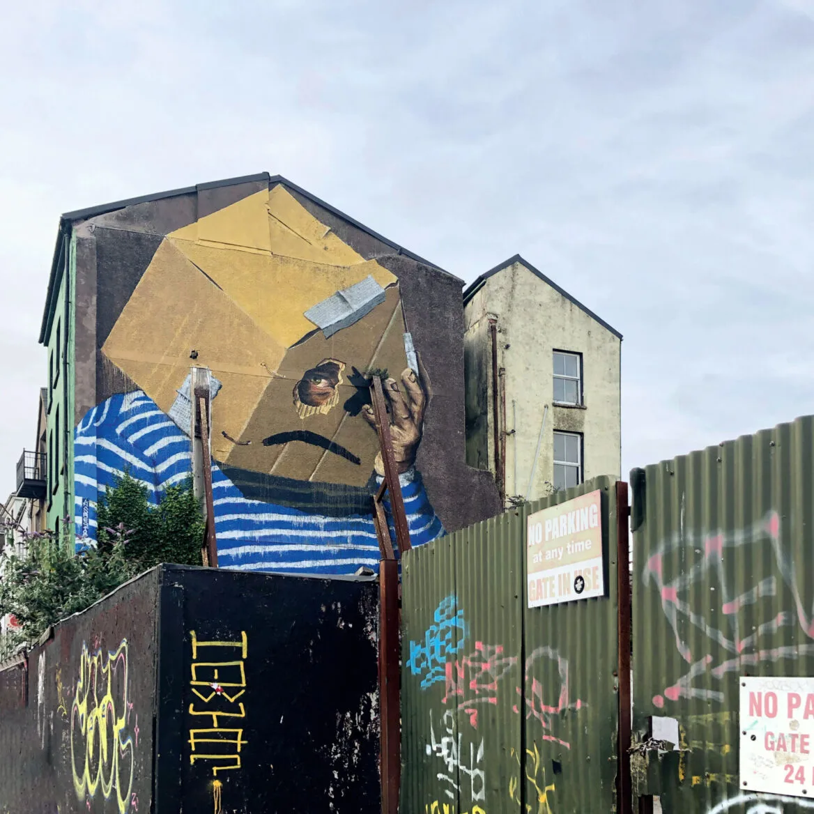 Graffiti Kunst an einer Häuserwand, Irland, 2022